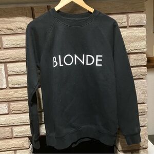 Brunette The Label BLONDE Black Crewneck Sweater